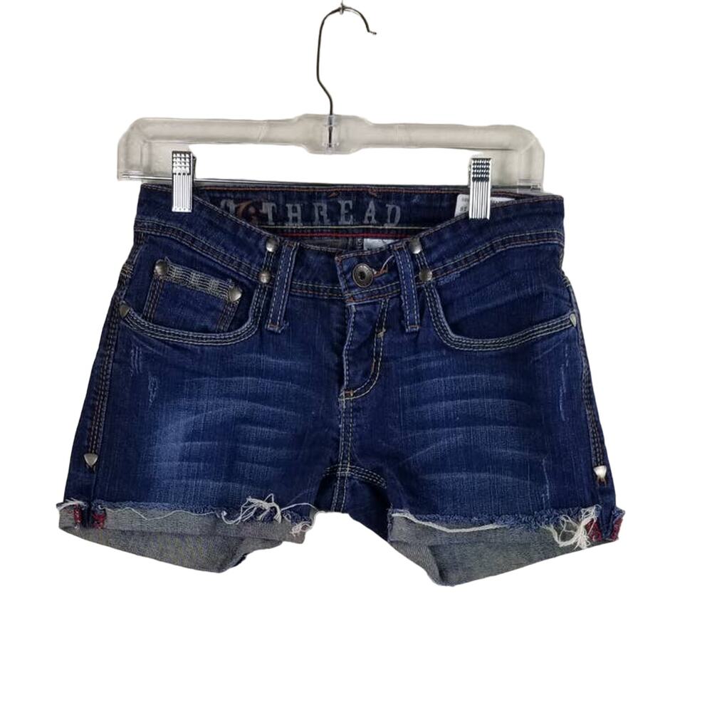 Southern Thread The Avory Denim Pocket Embroidered Shorts 27